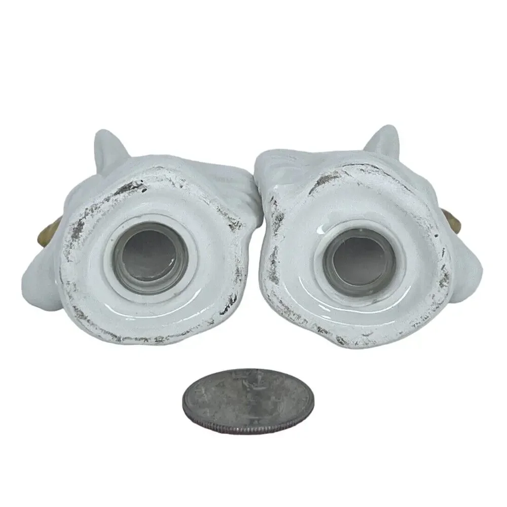 Porcelain Unicorn Salt & Pepper Shakers with Gold Horns, Whimsical Decor Vintage